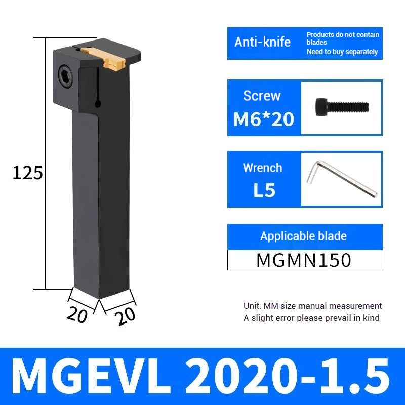 1023-CNC grooving cutter bar MGEVR1616-2 spring steel cutter 2020-3 lathe 7-shaped outer diameter cut off groove cutters Shandong Denso Pricision Tools Co.,Ltd.
